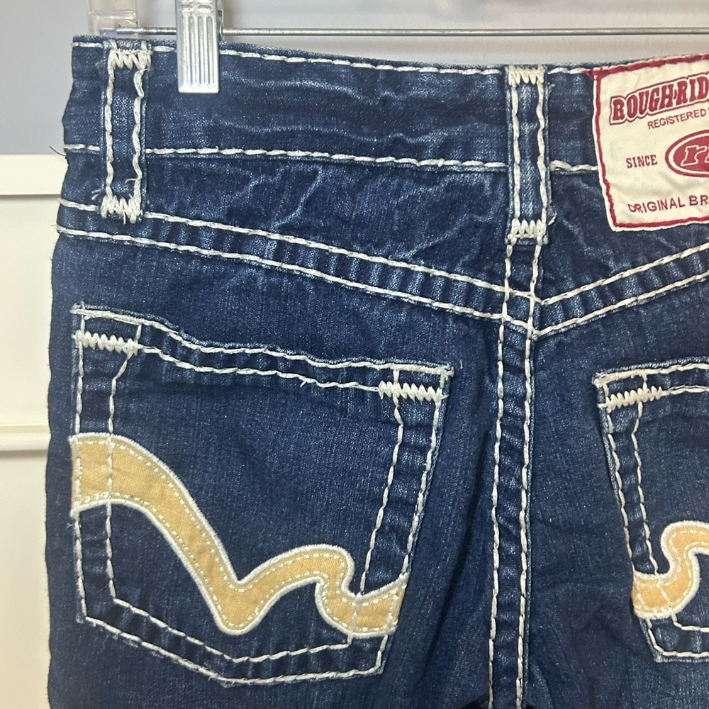 Vintage Rough Rider Jeans big contrast stitch denim - Picture 7 of 12